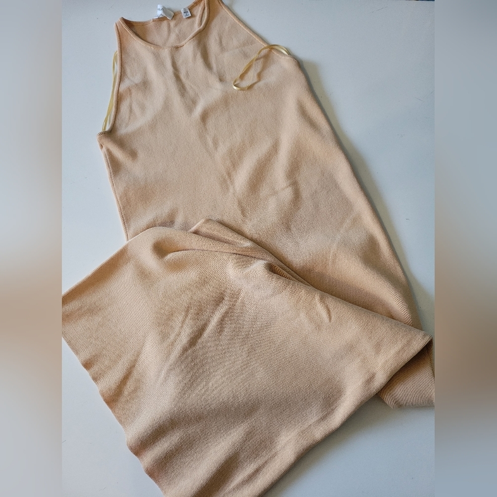 A.L.C. Racerback Marc Knit Midi Dress Apricot S